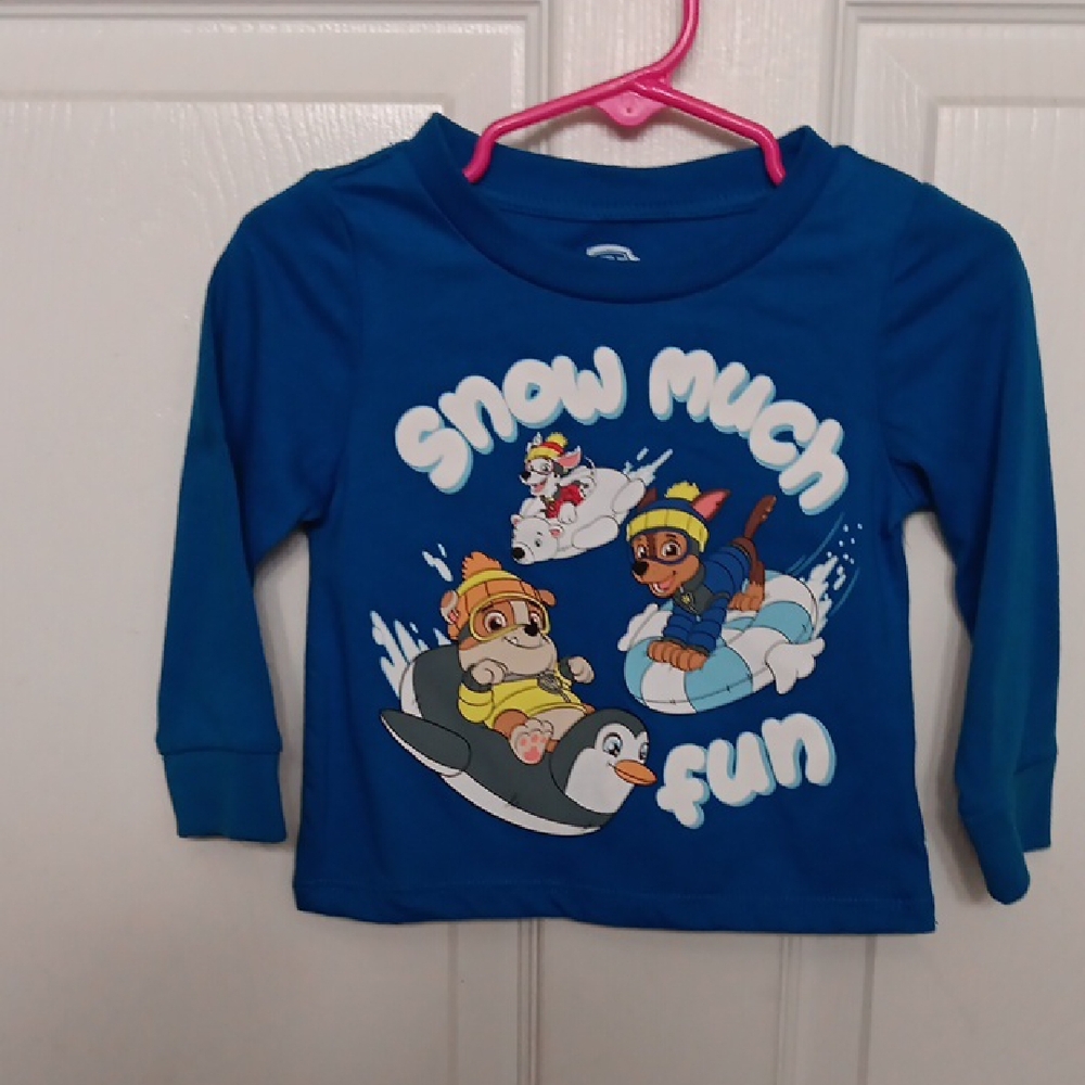 Blue Kids Shirt with Fun Cartoon Print